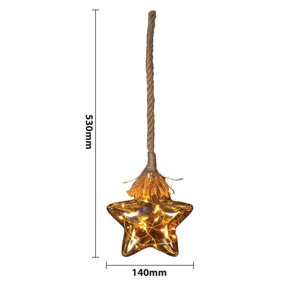 Xmas Haus Led Star Light Decoration with Rope Image 3