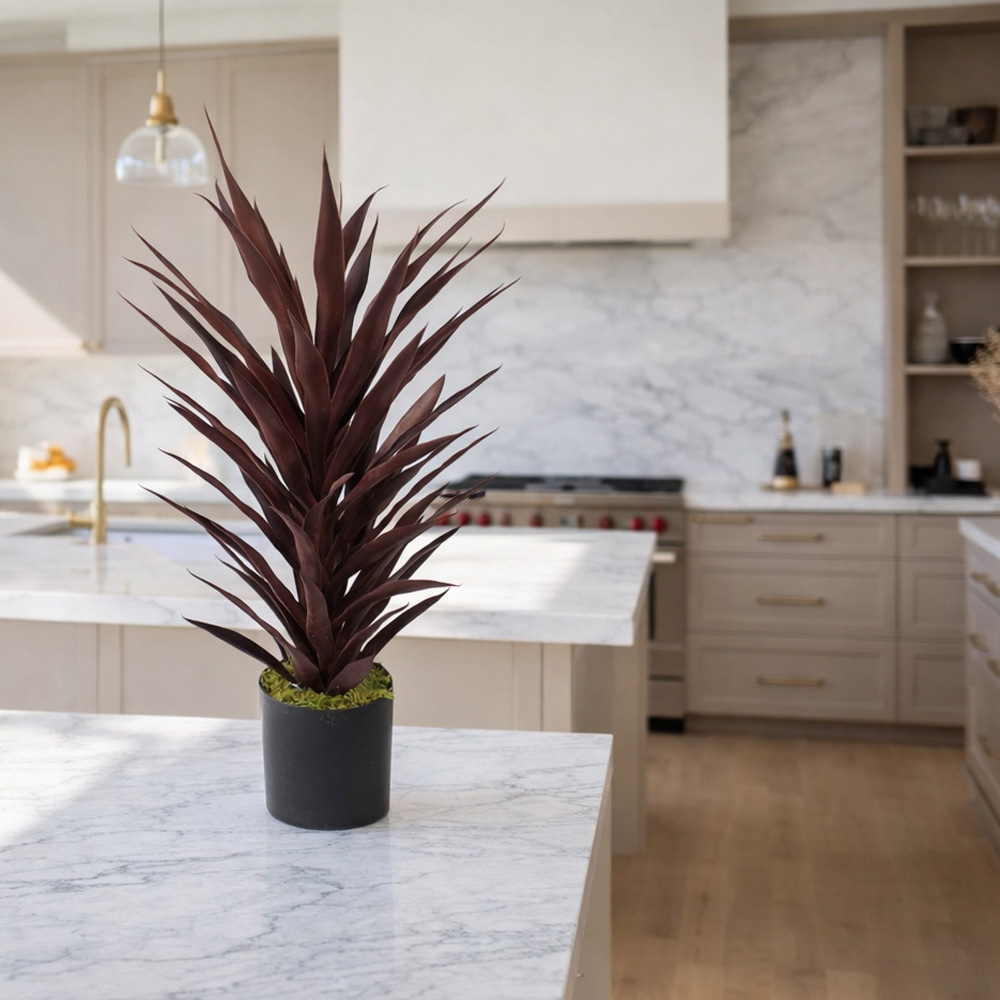 Leaf Red Yucca Artificial Plant in Pot 2.6ft Image 2