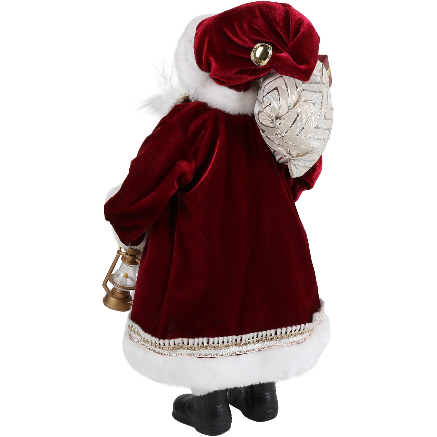 Burgundy and Champagne Standing Santa Image 2