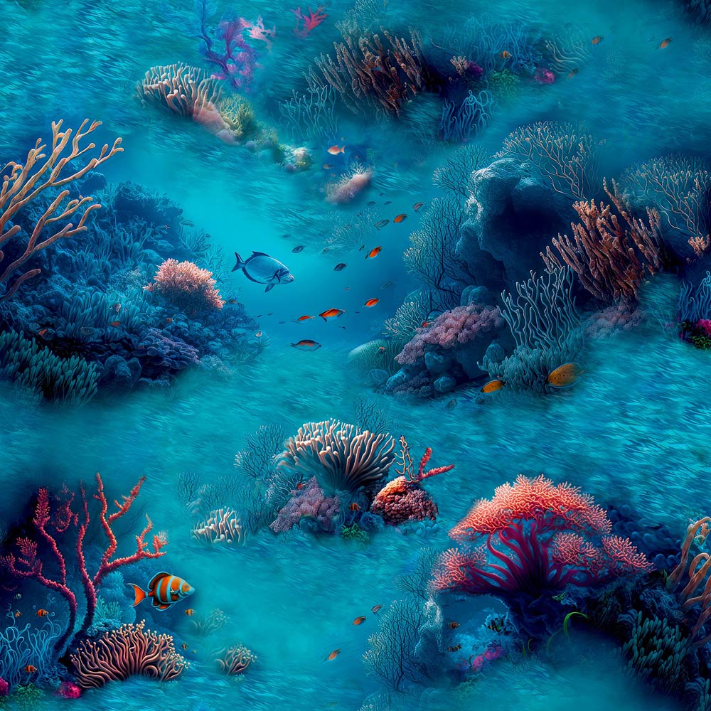 Arthouse Under The Sea Blue Wallpaper Image 1