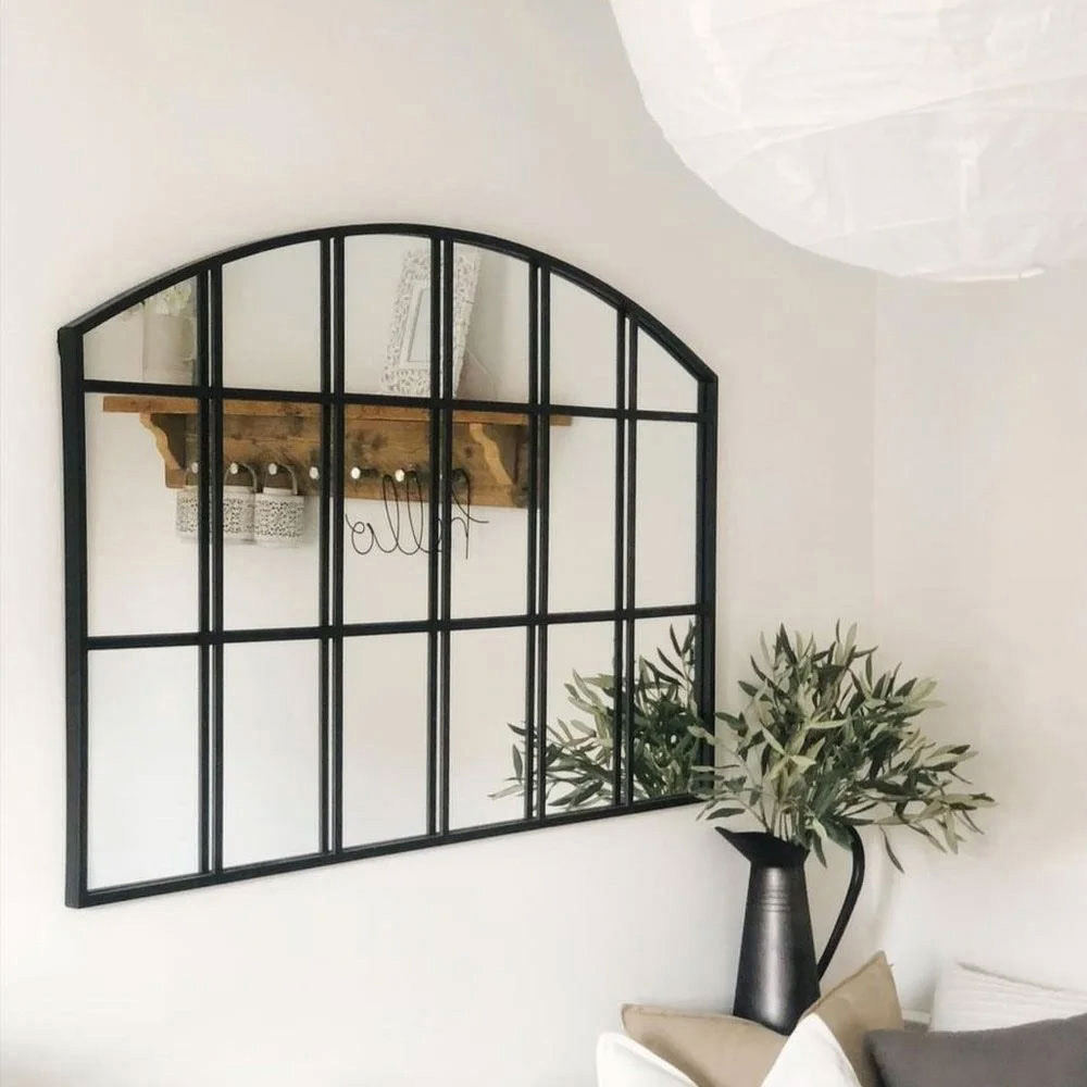 Arched Framed Wall Mirror 110 X 70Cm Image 6
