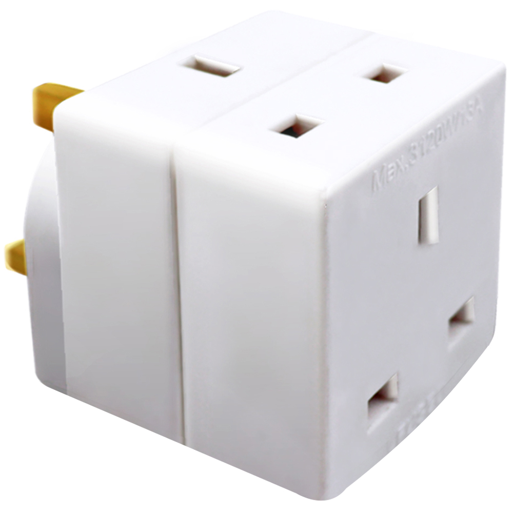 ExtraStar 2 Way Block Mains Socket Adaptor Image