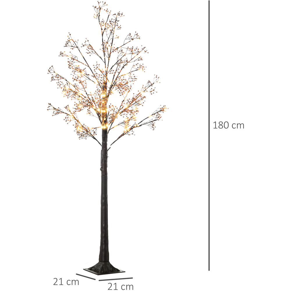 Everglow Brown Artificial Gypsophila Blossom Tree Light 6ft Image 7