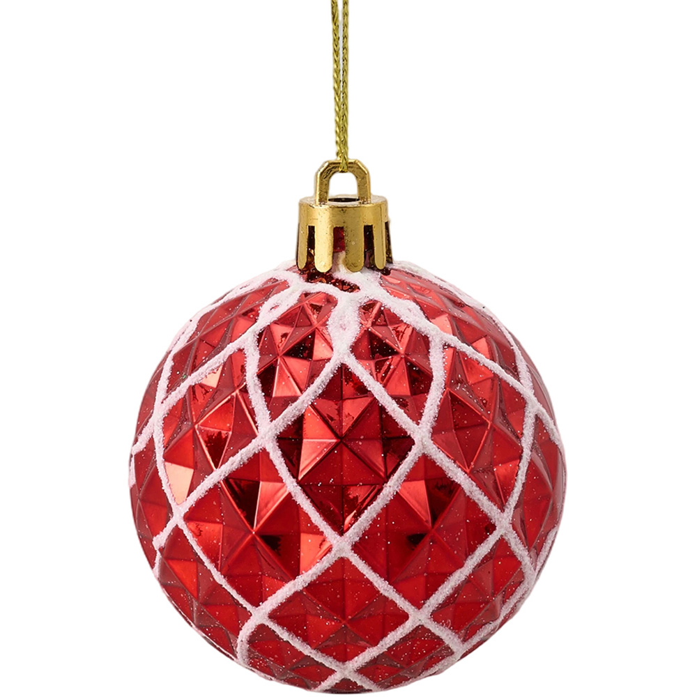 Living and Home Red Green and White Christmas Tree Decoration Ornaments 42 Pack Image 5