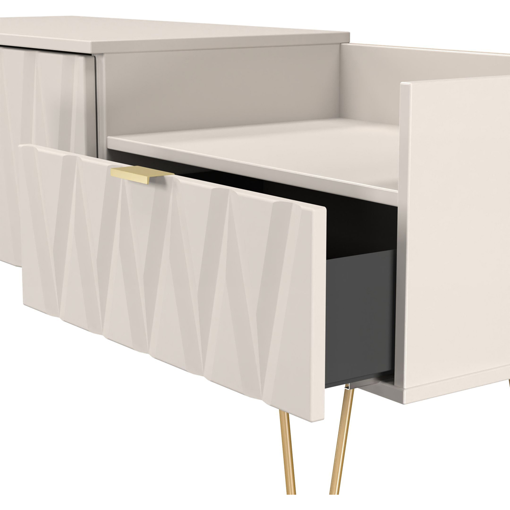 Crowndale Diamond 2 Drawer Kashmir Matt TV Unit Ready Assembled Image 6