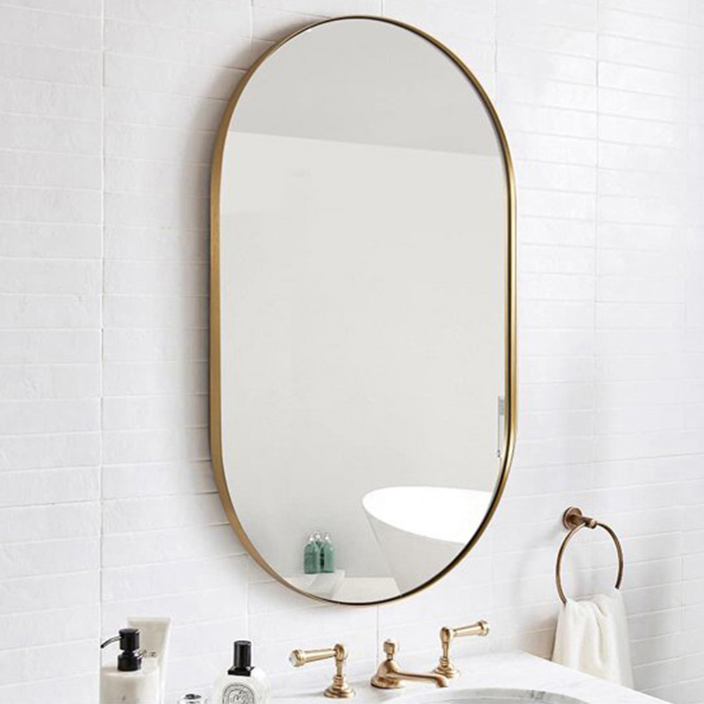 Living and Home Oval Wall Mount Vanity Mirror 40 x 70cm Image 7
