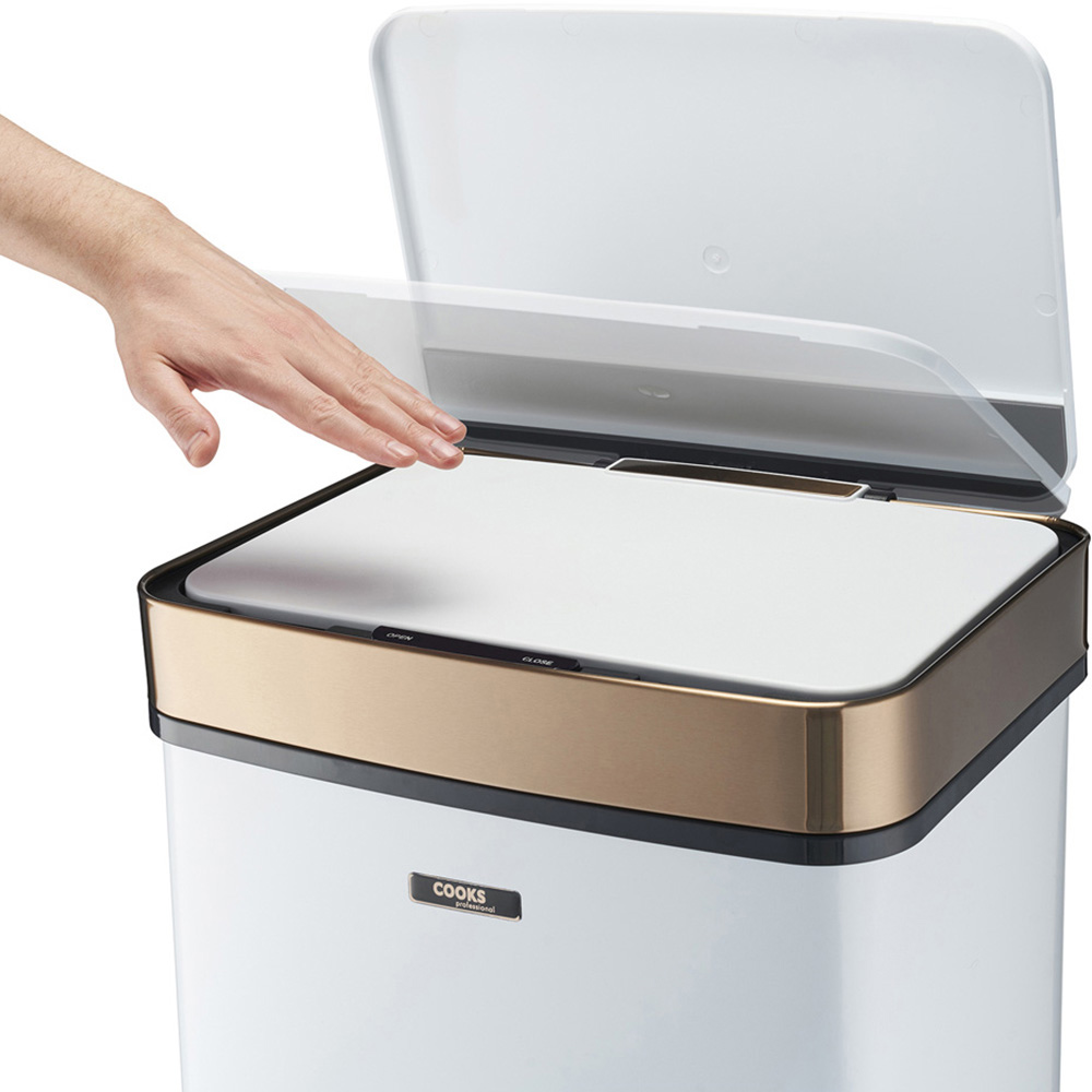 Cooks Professional K274 White Recycling Sensor Bin Image 5