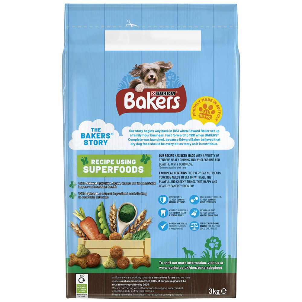 Bakers Dry Dog Food Beef and Veg 3kg Image 4