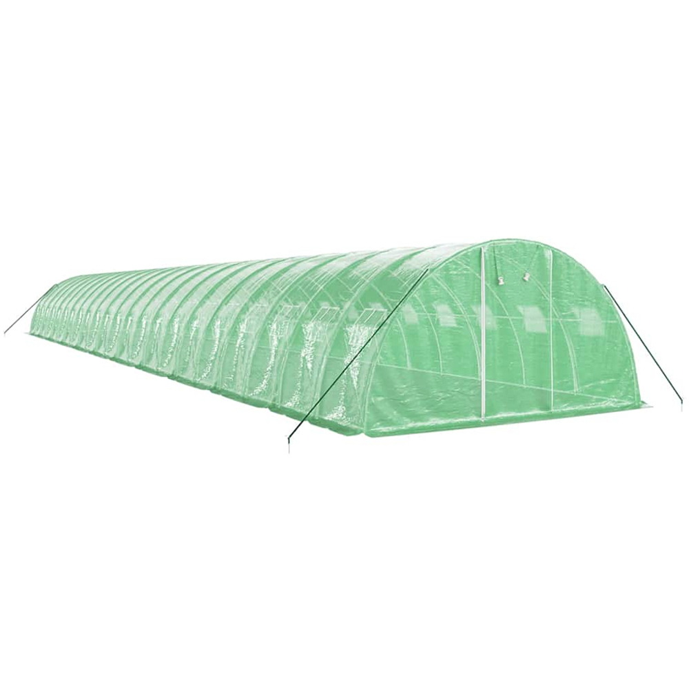 vidaXL Green Polyethylene Galvanised Steel Frame 72.1 x 13.1ft Greenhouse Image 2