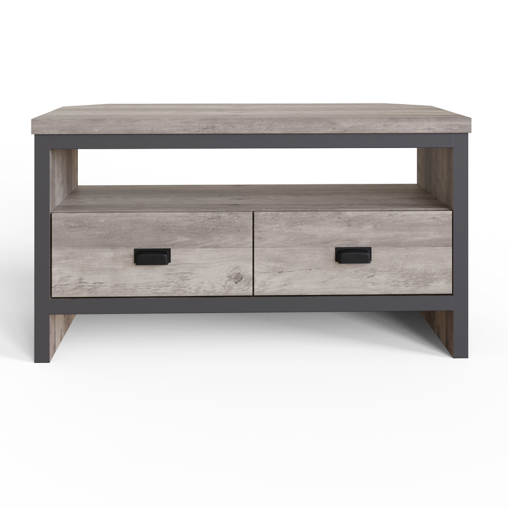 GFW Boston 2 Drawer Grey Corner TV Unit Image 4