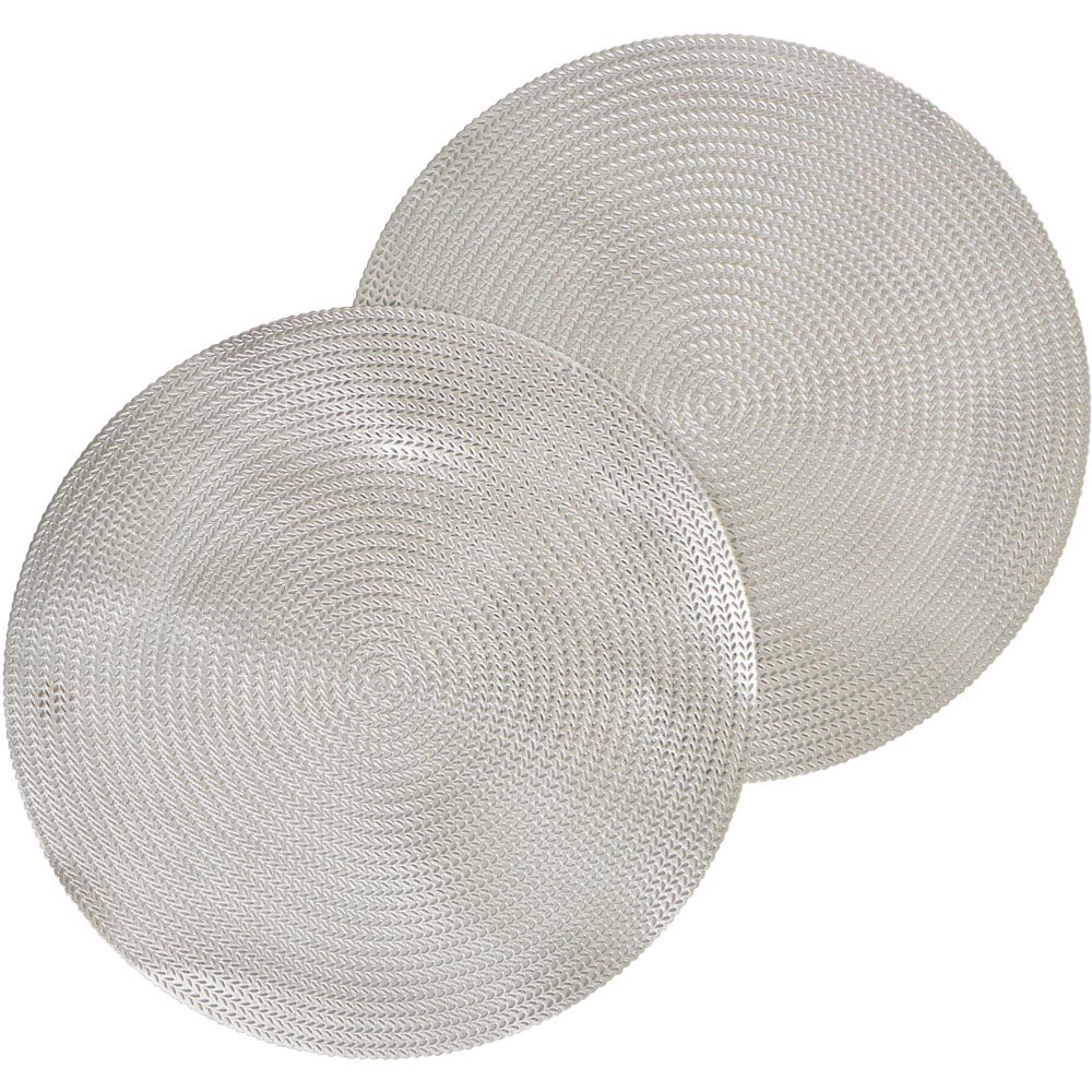 Wilko 2 Pack Silver Placemats Wilko
