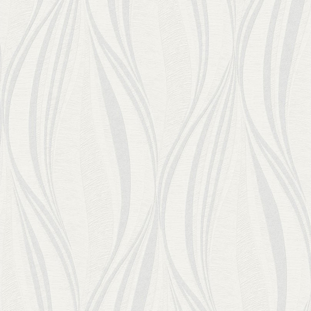Boutique Vinyl Tango White and Silver Wallpaper Image 1