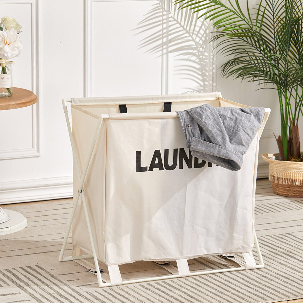 Living And Home Large Folding Laundry Basket Lightweight Image 6
