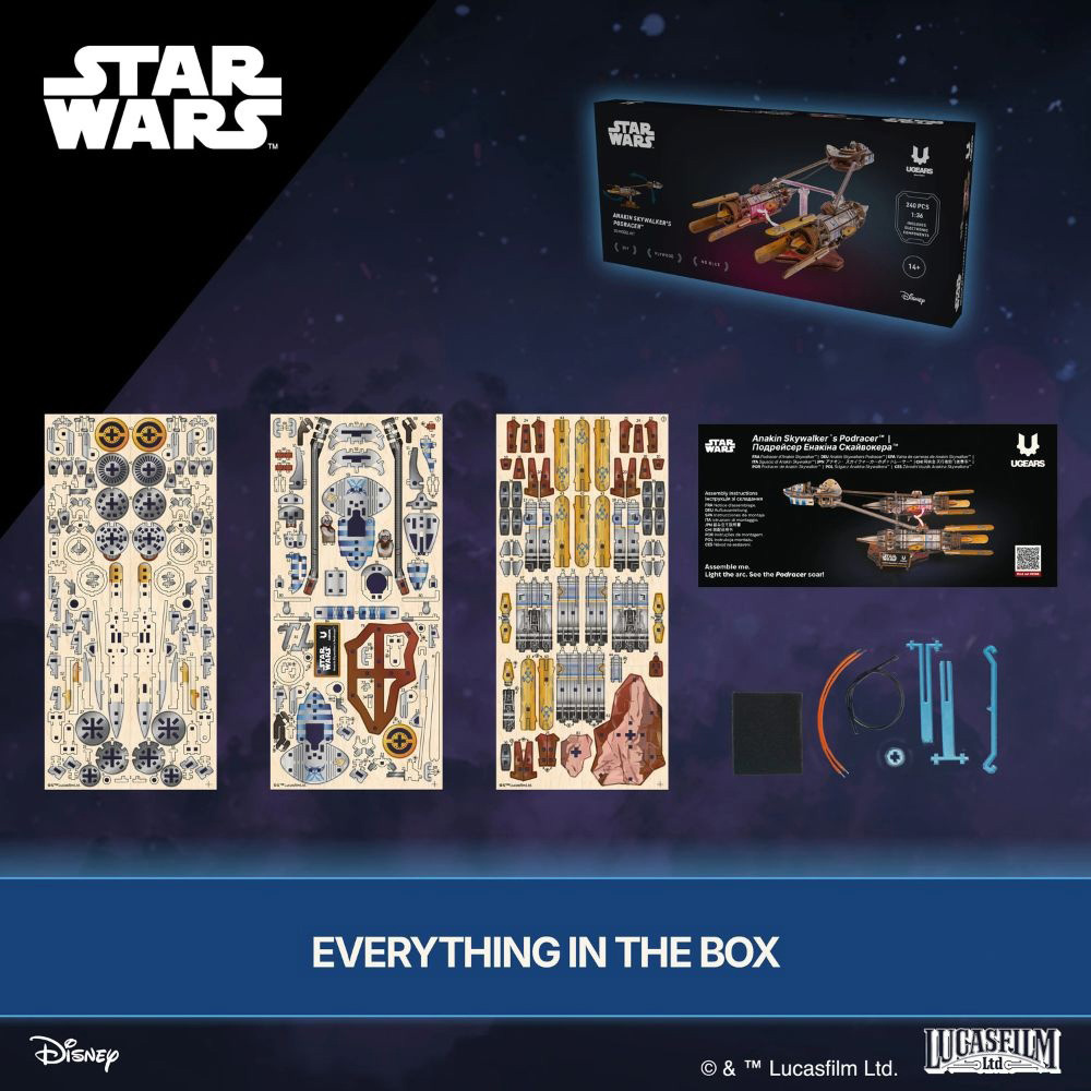 Ugears Star Wars Anakin Skywalker Podracer Mechanical Model Image 8