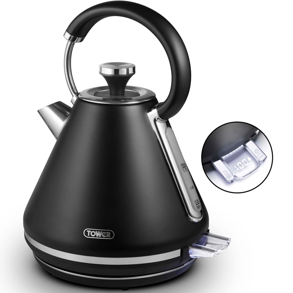 TOWER EEJB333 Mirage Black Variable Kettle 1.7L and 2 Slice Digital Toaster Image 3