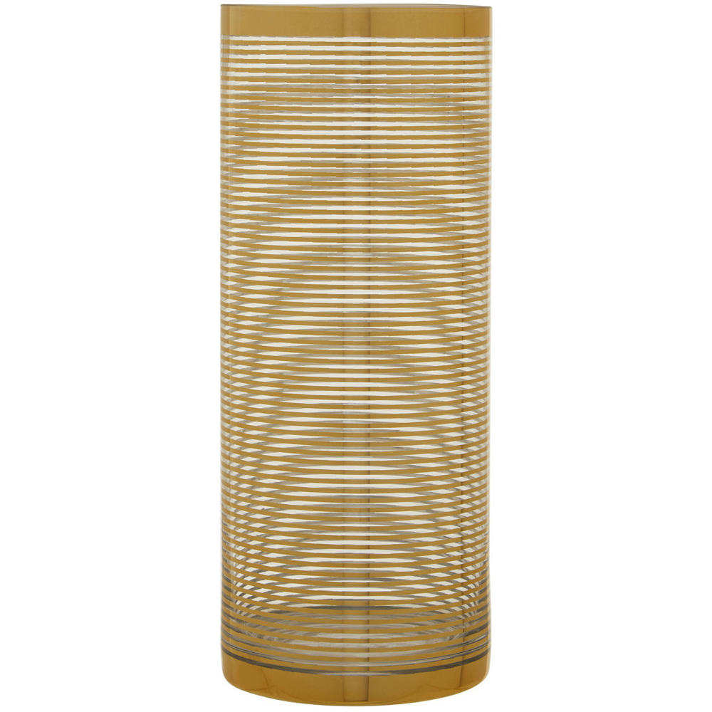 Premier Housewares Raya Cylinder Stripe Vase Large Image 1