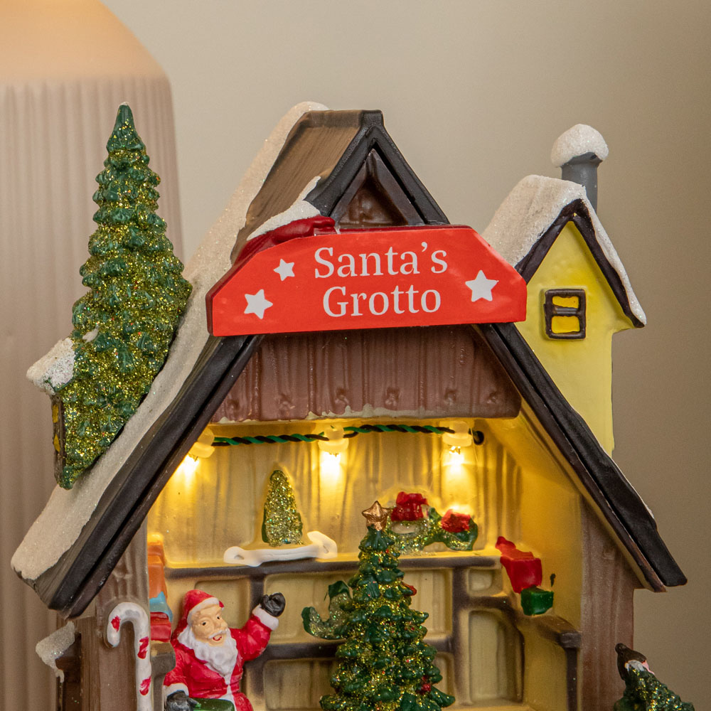 Samuel Alexander Light Up Santa's Grotto Moving Musical Christmas Scene 17cm Image 4