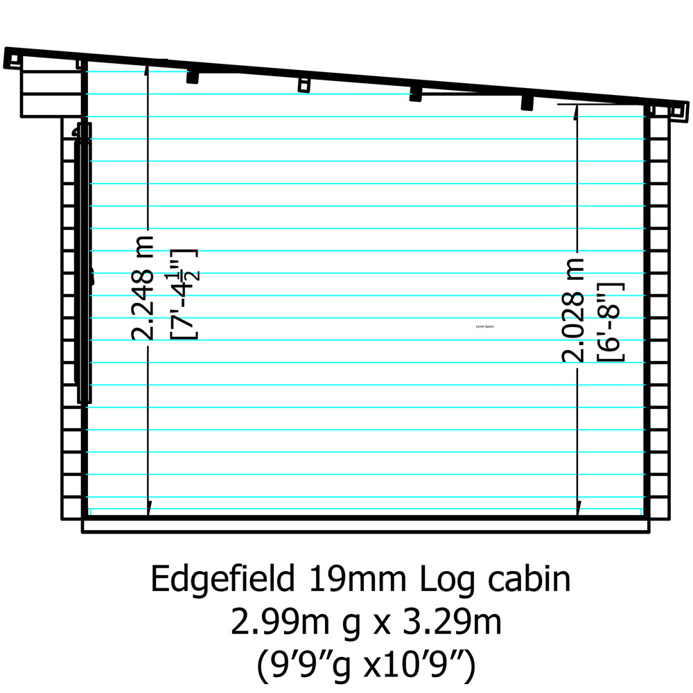 Shire Edgefield 11 x 10ft Log Cabin Image 6