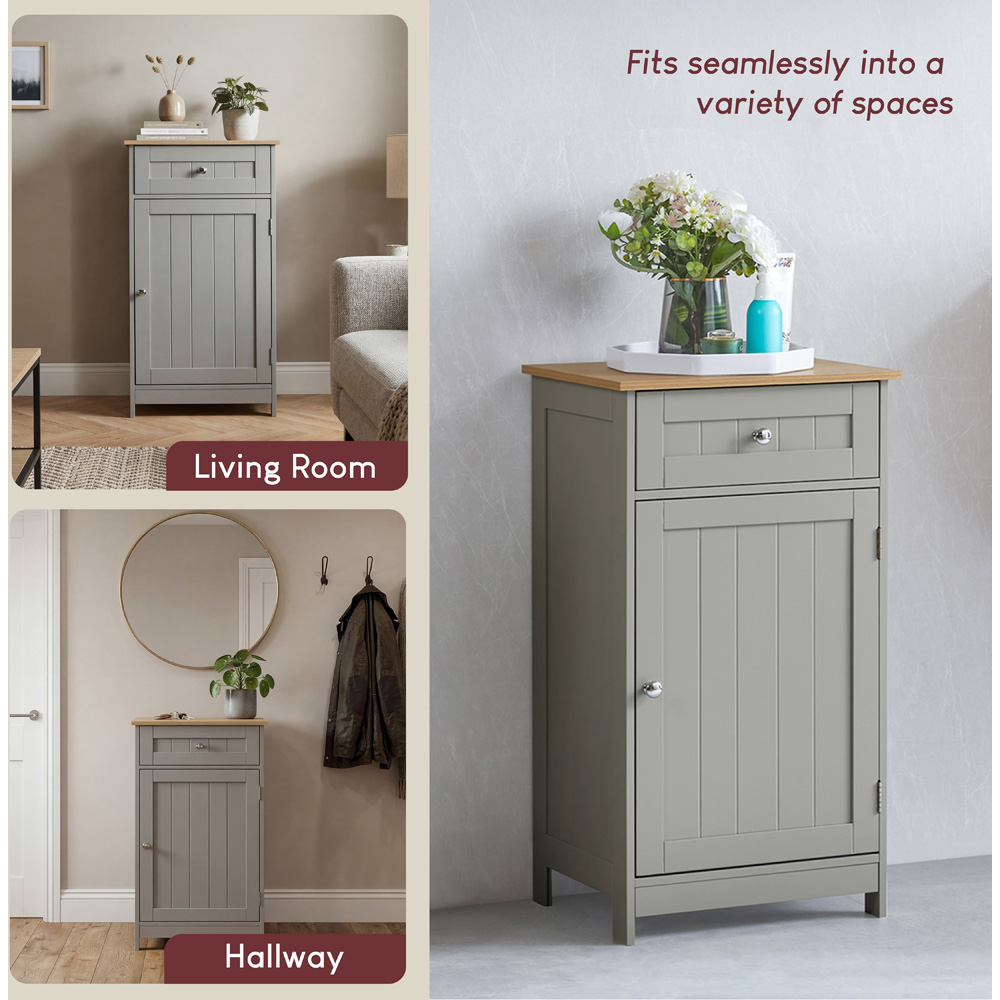 BATH VIDA Priano Single Door Single Drawer Floor Cabinet Image 8