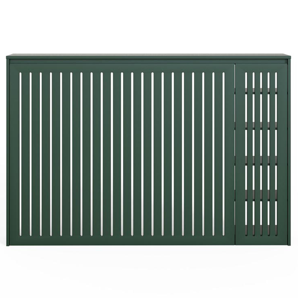 GFW Cooper Single Door Forest Green Radiator Cover Image 1