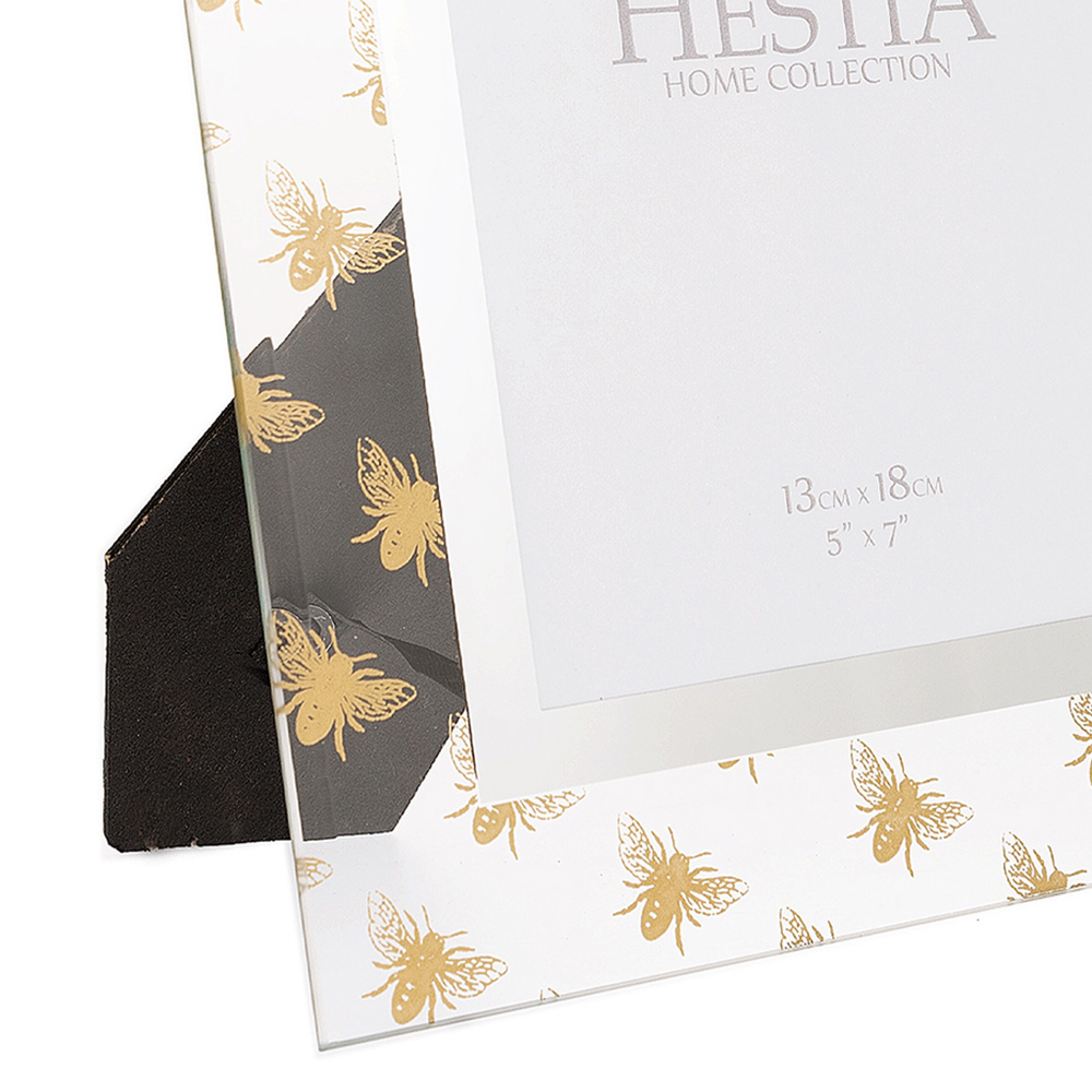 Premier Housewares Hestia Gold Bee Glass Photo Frame 5 x 7 Inch Image 4