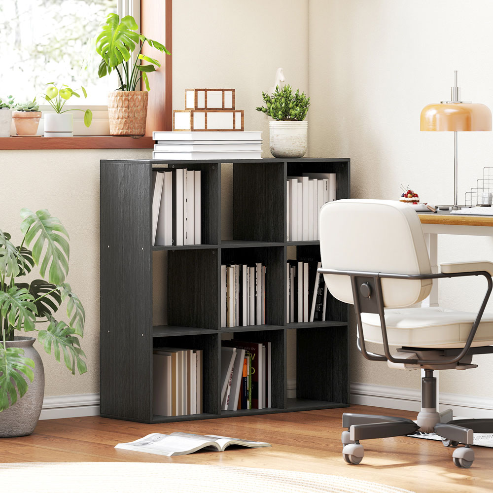 HOMCOM 9 Cube Black Storage Unit Image 3