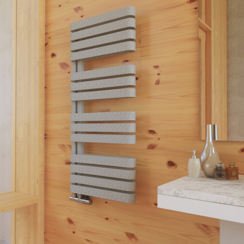 Terma Warp S Salt n Pepper Heated Towel Rail 2605 BTU 1110 x 500mm Image 7