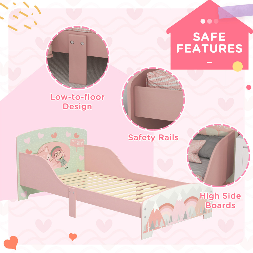 Playful Haven Single Pink Kids Toddler Bed Frame | Wilko