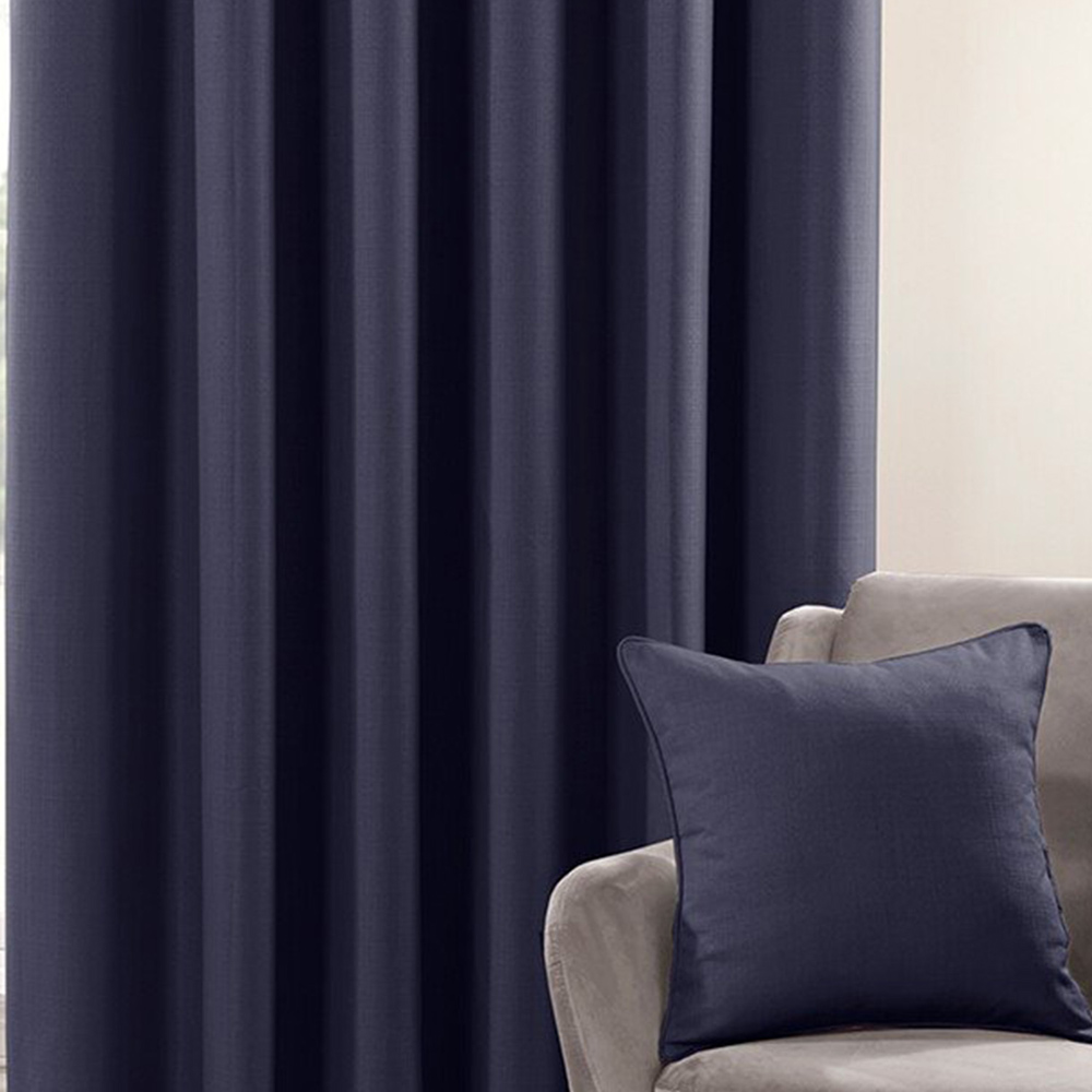 Divante Hoxton Navy Blackout Eyelet Curtains 168 x 137cm Image 4