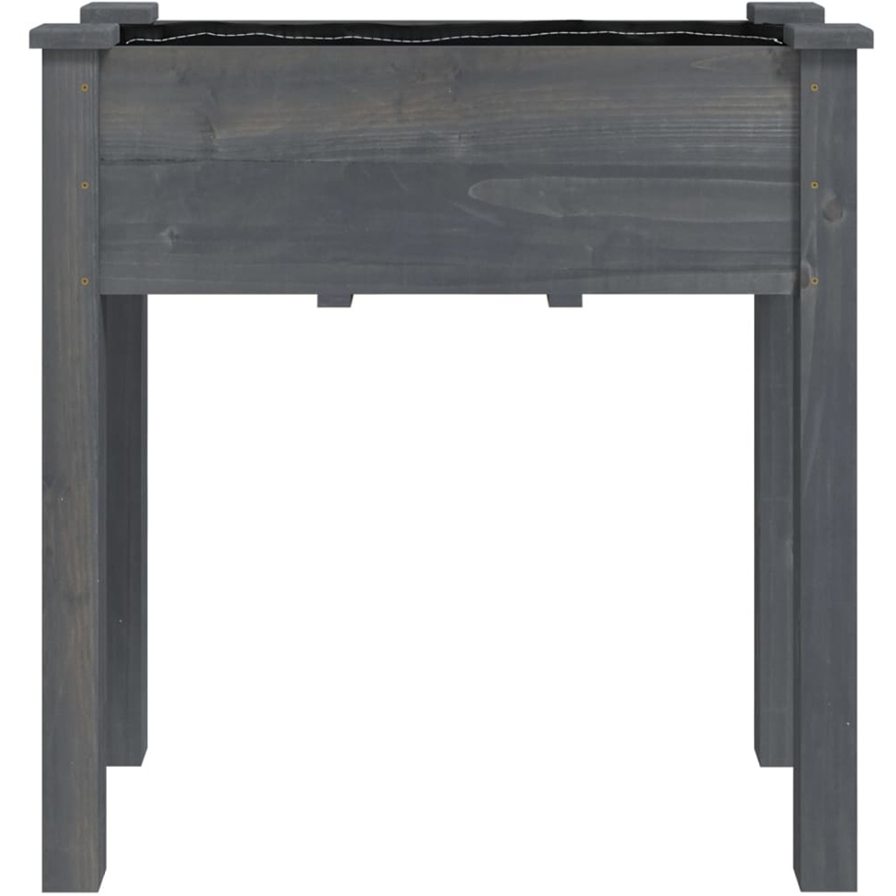 vidaXL Grey Solid Fir Wood Graden Planter 76 x 71 x 37cm Image 3