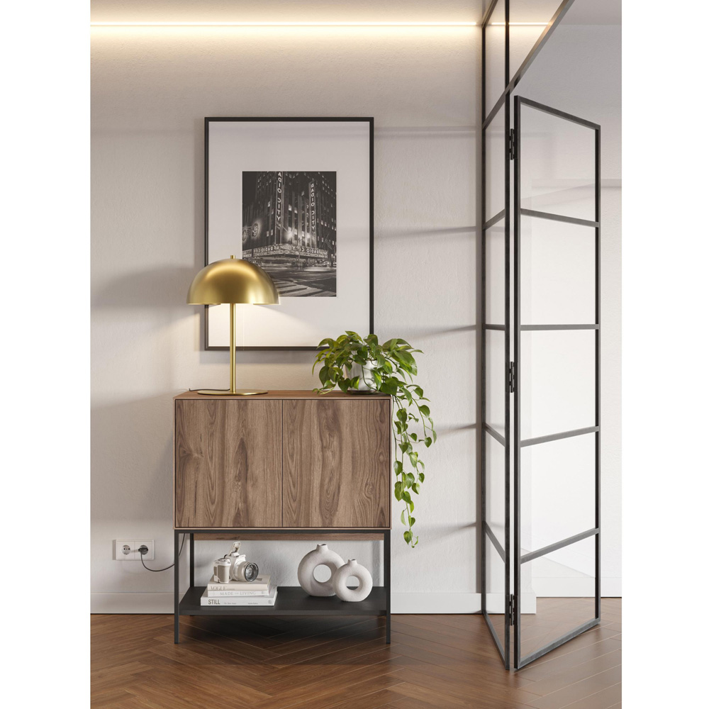 Decortie Amira 2 Door Single Shelf Deep Oud Console Table Image 6