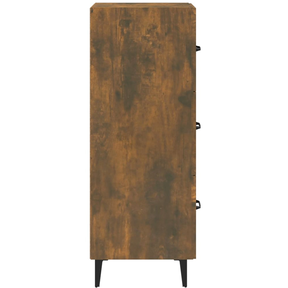 vidaXL 3 Drawer Smoked Oak Sideboard Image 6