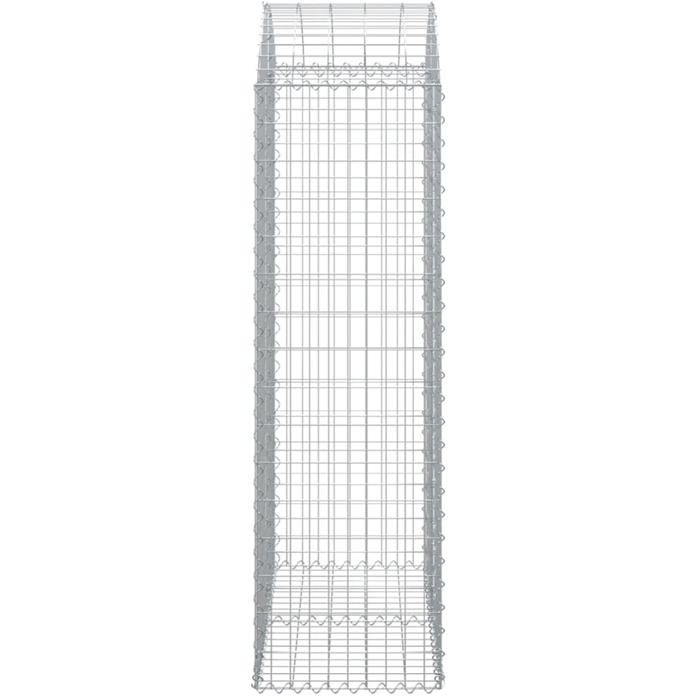 vidaXL Silver Galvanised Iron Gabion Basket 100 x 50 x 160/180cm Image 2