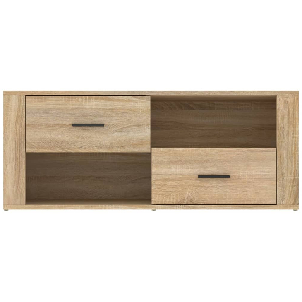 vidaXL 2 Drawer 2 Shelf Sonoma Oak TV Cabinet Image 6
