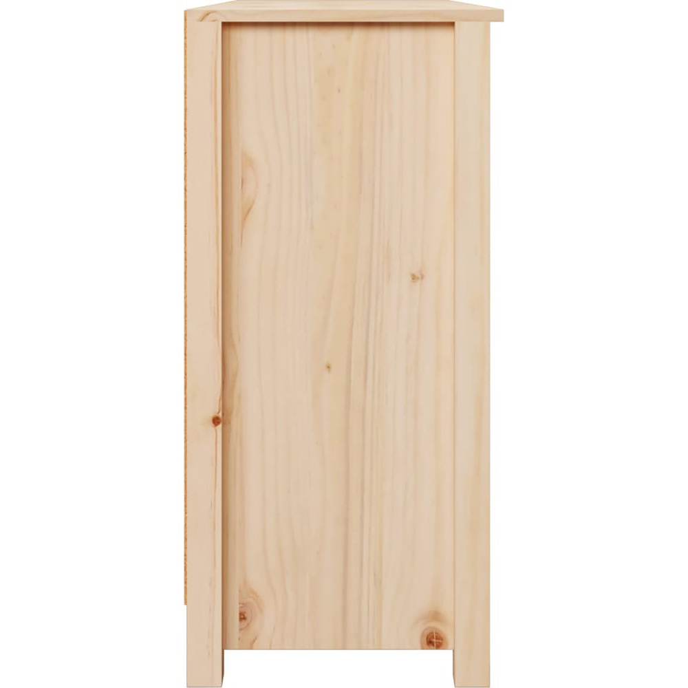 vidaXL 3 Door Natural Solid Pine Wood Sideboard Image 5