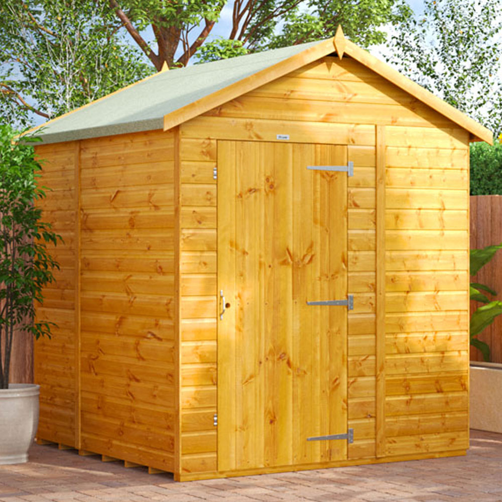 Power Sheds 6 x 6ft Apex Wooden Shed Image 2