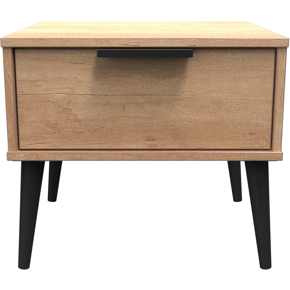 Crowndale Hong Kong Single Drawer Nebraska Oak Wide Side Table Ready Assembled Image 3