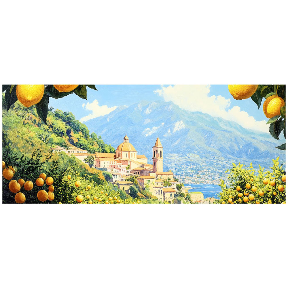 Warren Reed Designer Walking Through Lemons in Sorrento Bathroom Splashback 25 x 60cm Image 2