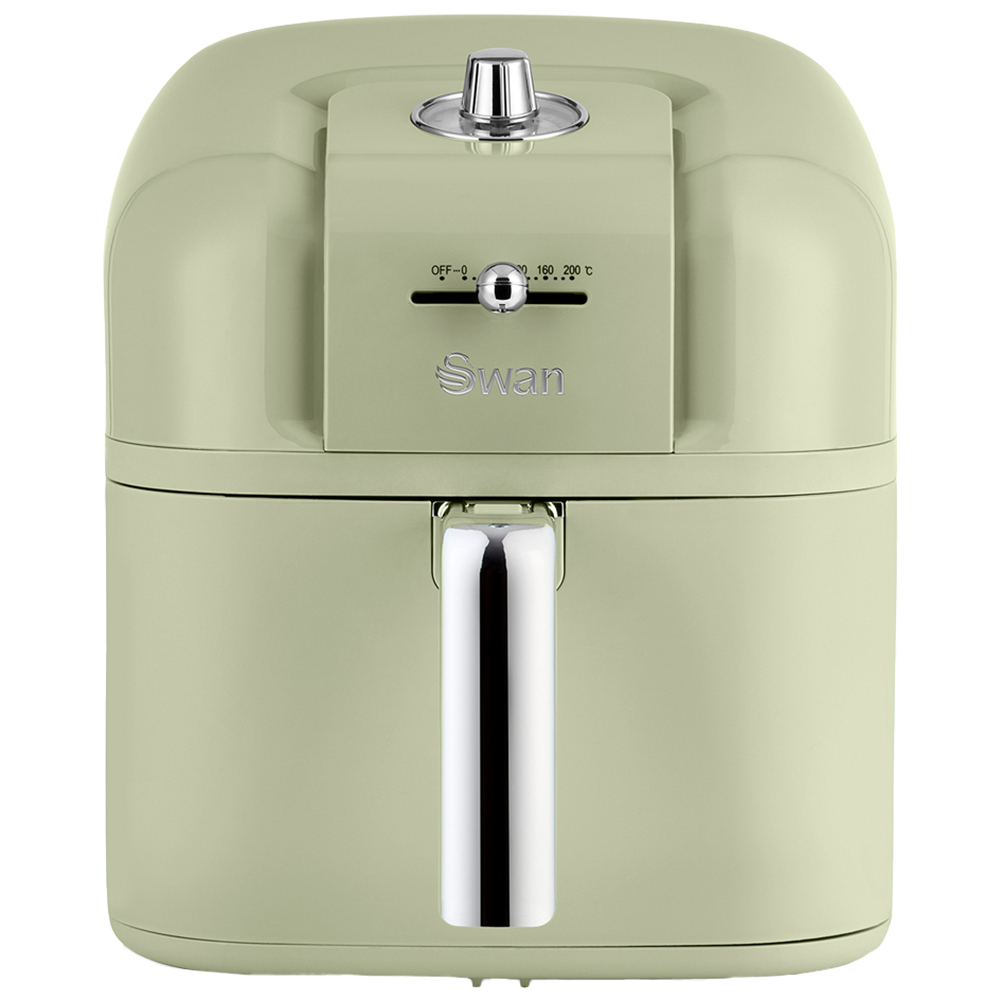 Swan SD10510GN Green 6L Retro Manual Air Fryer Image 1