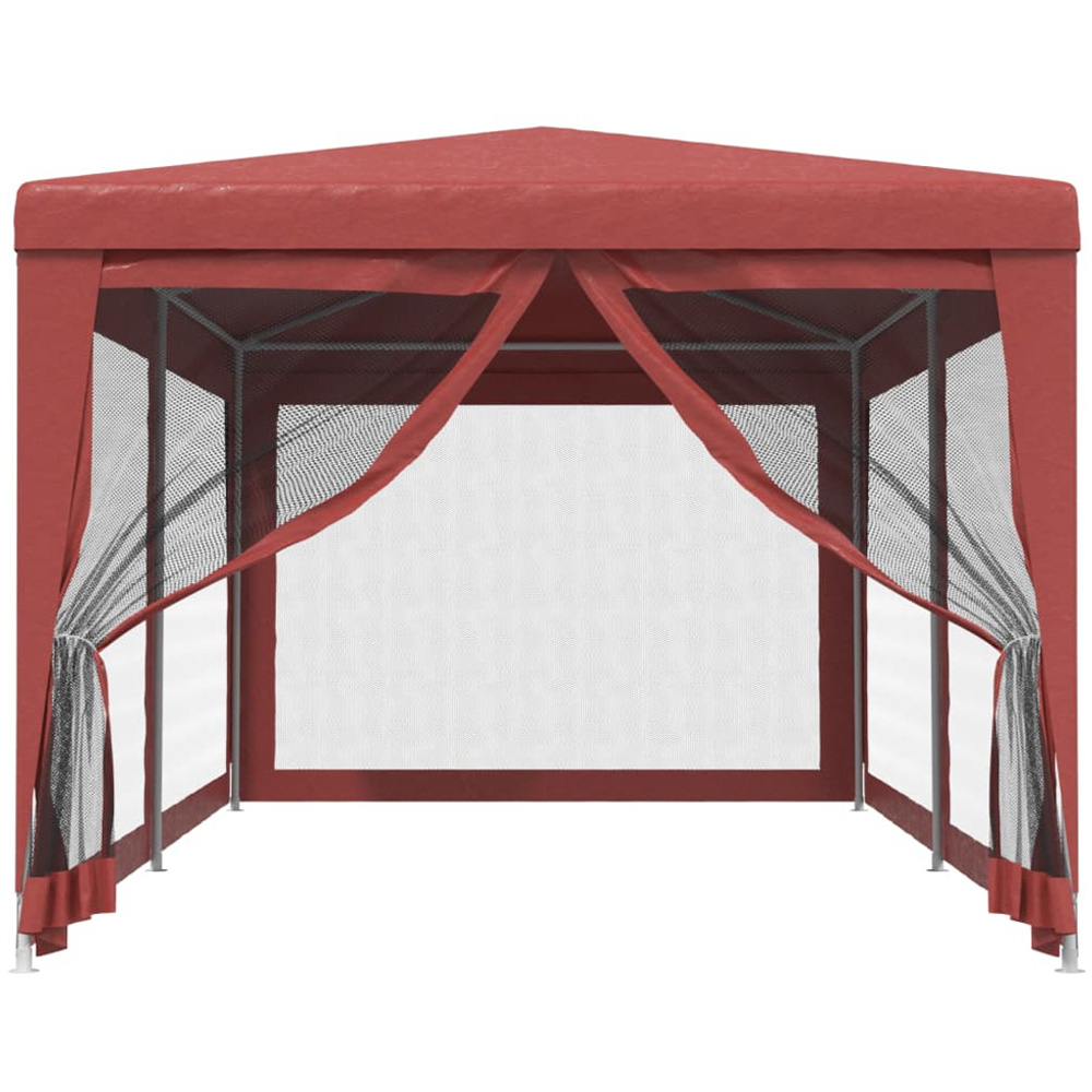 vidaXL 3 x 6m Red Party Tent with Mesh Sidewalls Image 3