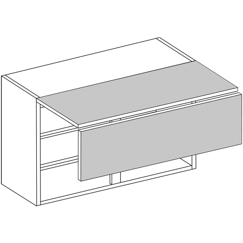 wilko Woodgrain Effect Shaker Sage Green Bi-Fold Wall Cab 900mm Image 1