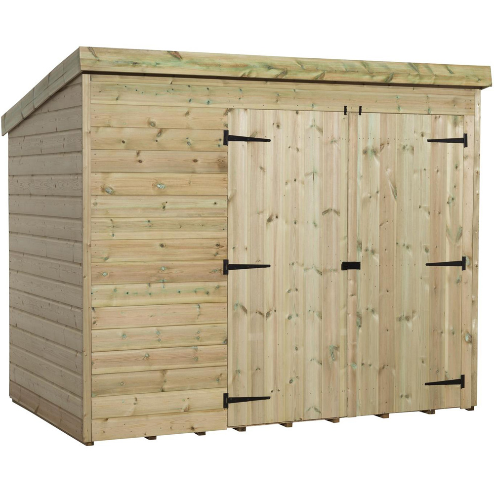 Empire Sheds 4000 8x 8ft Double Door Tongue and Groove Pent Garden Shed Image 1