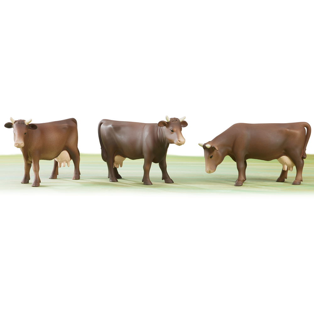 Bruder Brown Cow Figure with Right Left and Down 3 Position Head Image 5