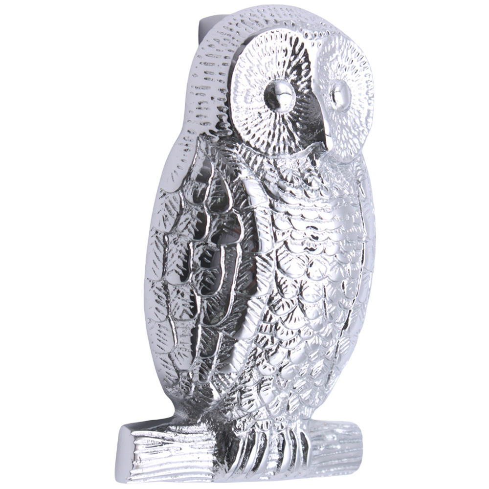 Spira Brass Polished Chrome Owl Door Knocker Image 1