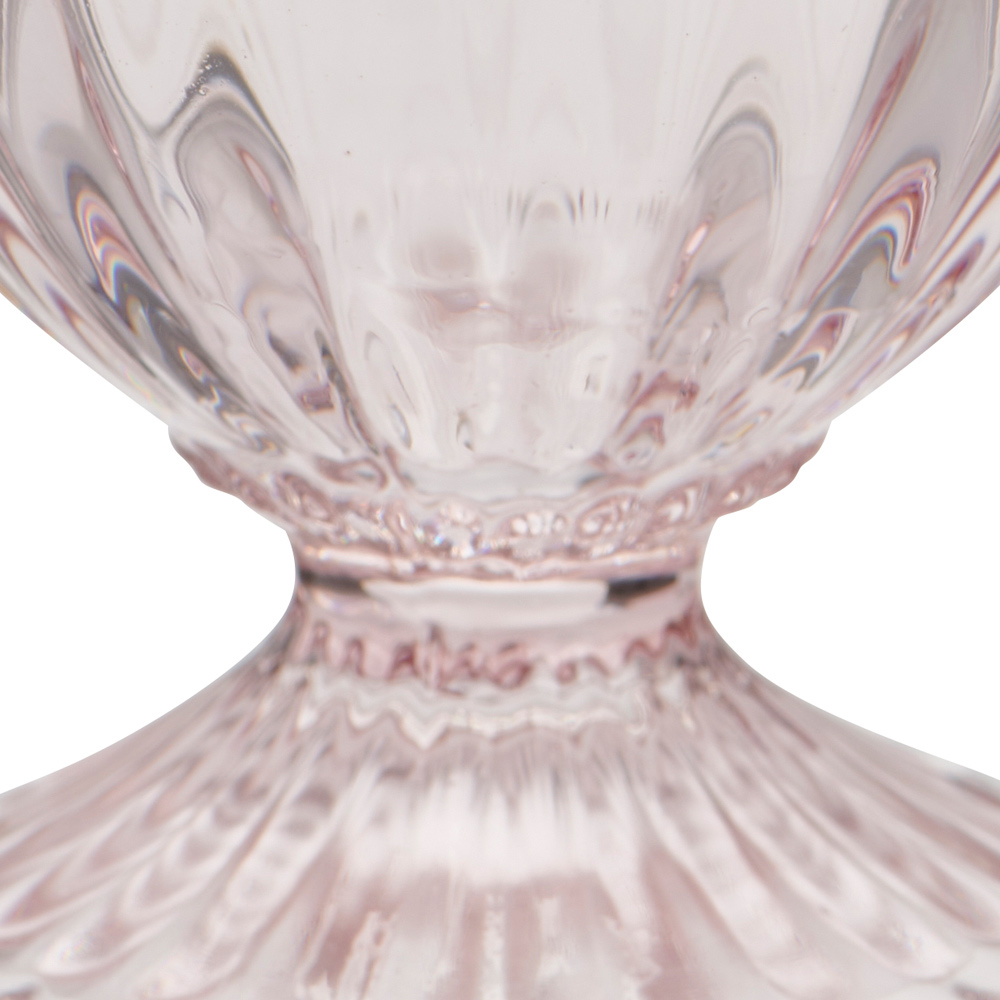 Wilko Embossed Glass Egg Cup Pink Image 3