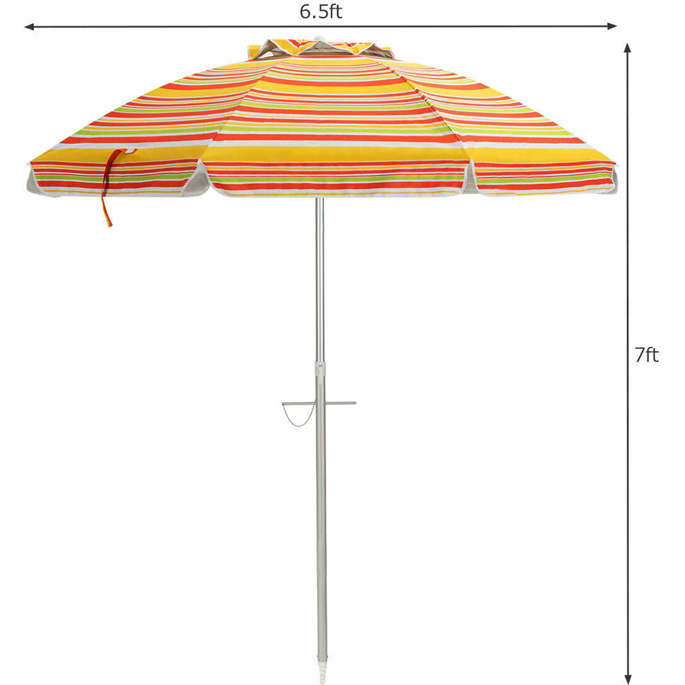 Costway Yellow Sun Umbrella Parasol 2m Image 9