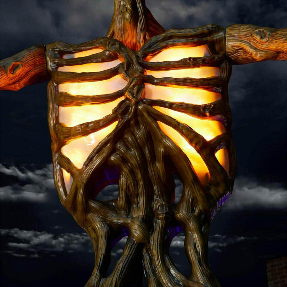 Home Accents LCD Standing Inferno Pumpkin Skeleton Halloween Decoration 12ft Image 5