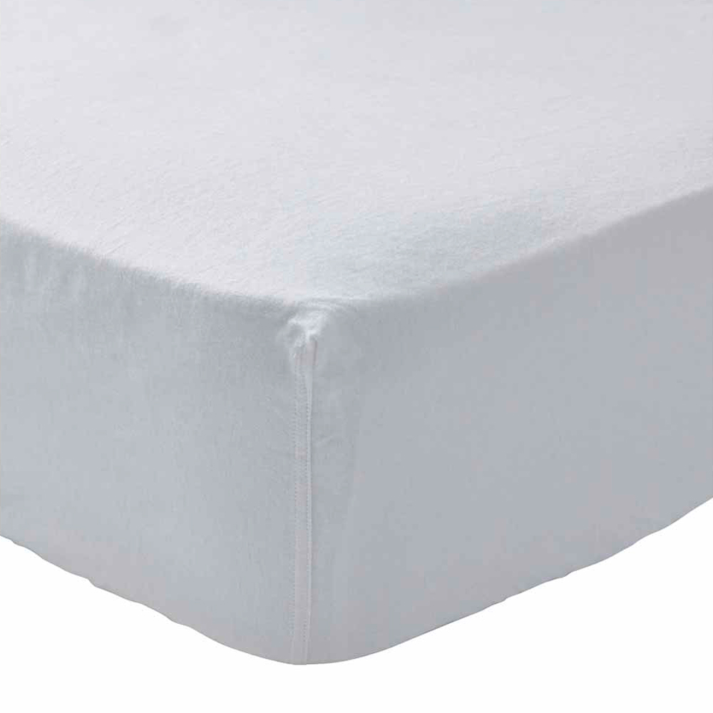 Wilko King White Brushed Cotton Fitted Bed Sheet Image 1