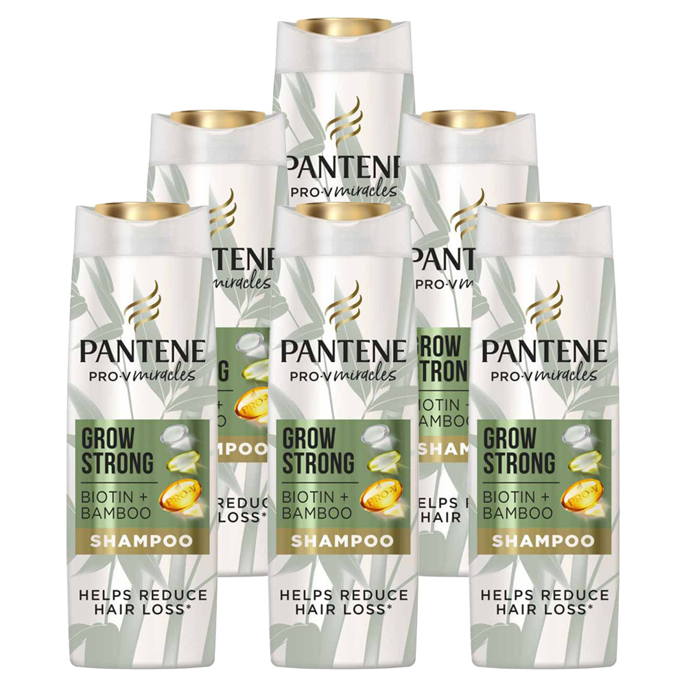 Pantene Pro V Miracles Grow Strong Bamboo Shampoo Case of 6 x 400ml Image 1