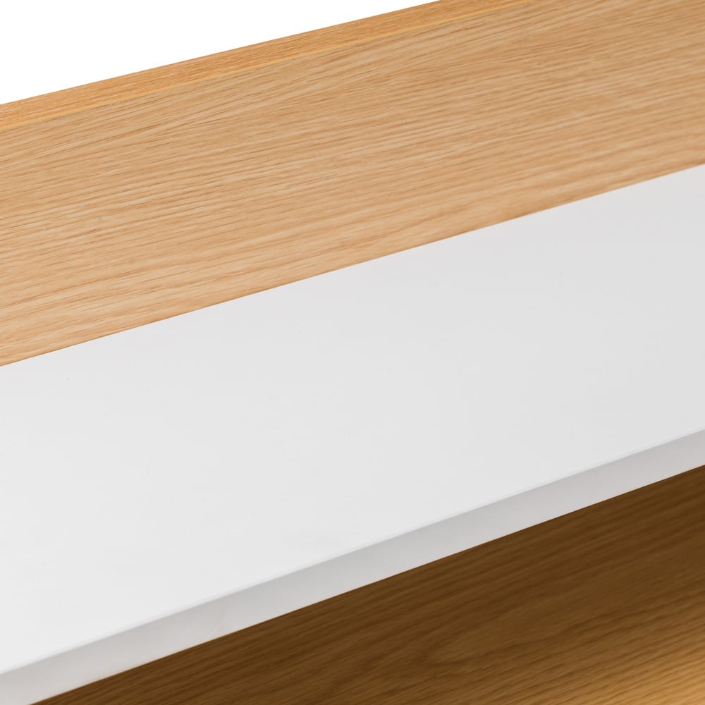 Julian Bowen Palmer Single Shelf Desk Oak Effect Image 7